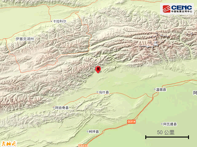 新疆阿克苏地区库车市发生3.8级地震
