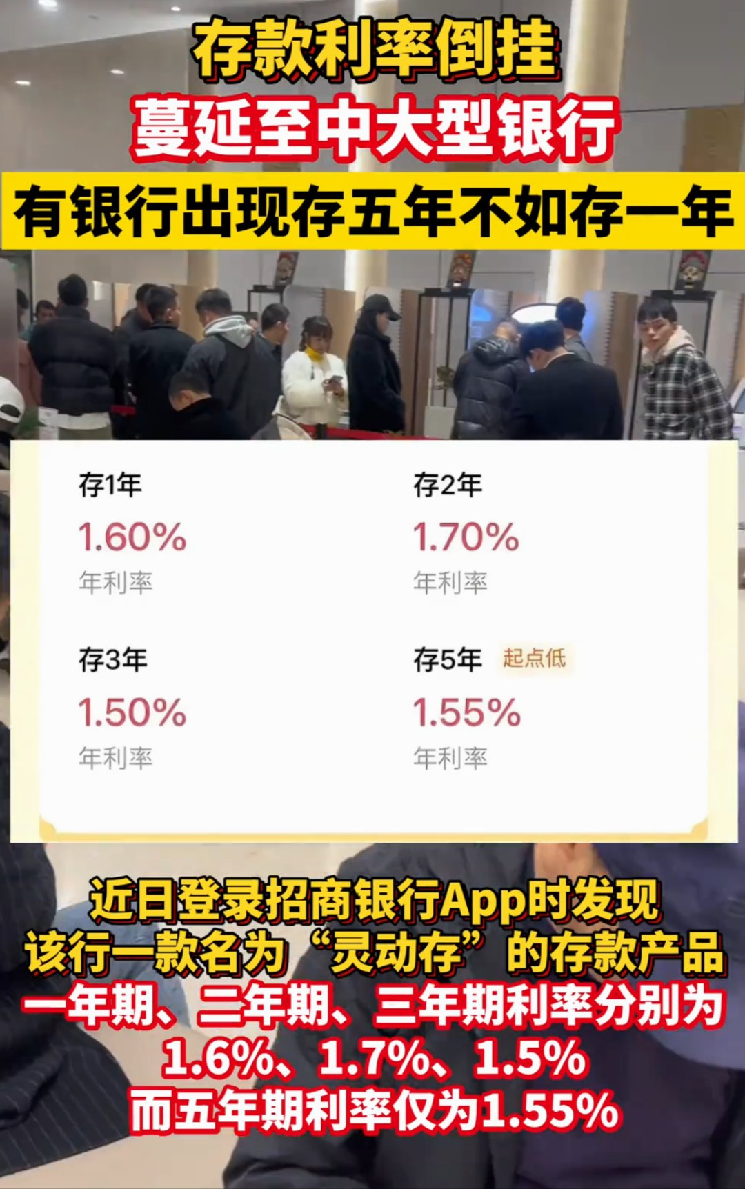 又见“长存利少”！多家银行存款利率倒挂