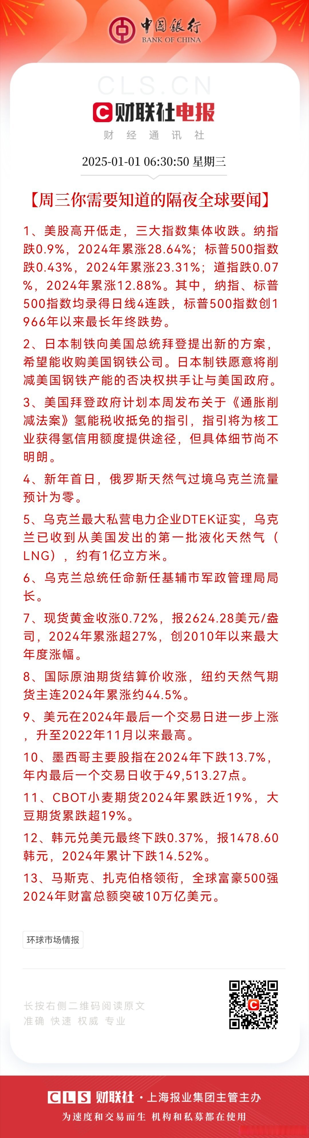 全球市场：美股三大指数集体收涨 纳指、标普500指数续创历史新高