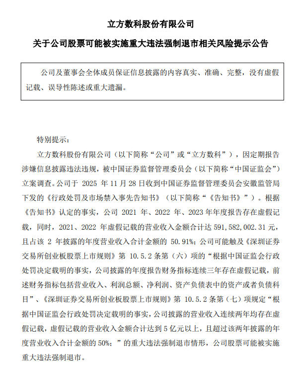 重大违法强制退市！920680，摘牌！